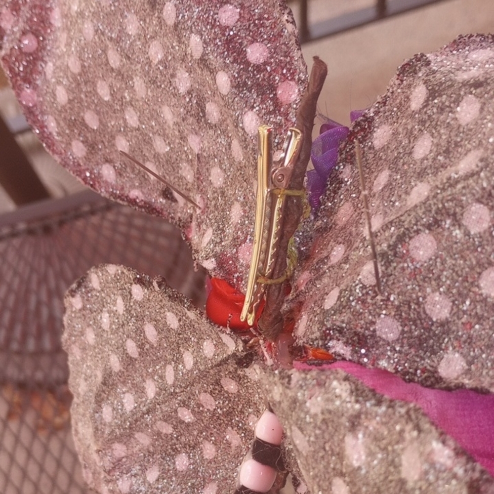 Pink and Purple Butterfly Skull Decor - Picture 5 of 5